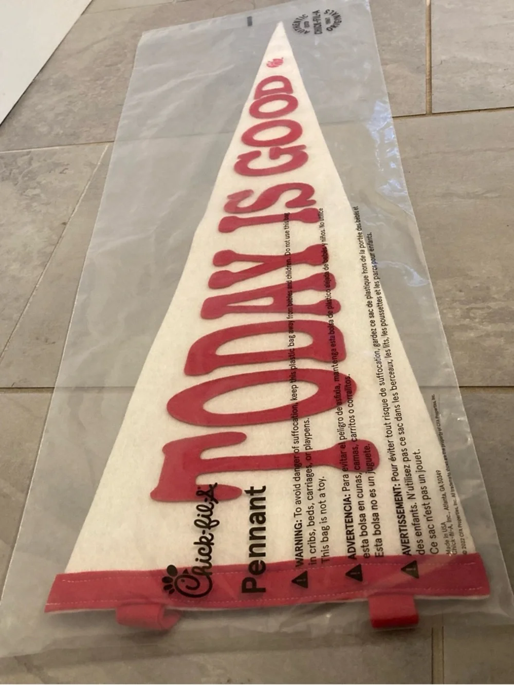 Chick-Fil-A Originals Collection “Today is Good” Wool Pennant